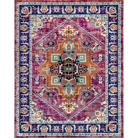 Shop birch lane for farmhouse & traditional yellow & gold area rugs, in the comfort of your home. Depew Oriental Purple/Gold/Blue Area Rug in 2020 | Blue ...
