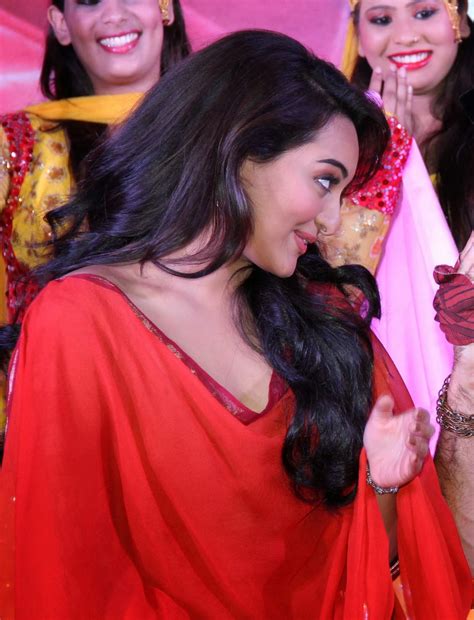 Indian Actress Sonakshi Sinha Spicy Stills In Colorful Red Dress Tollywood Boost