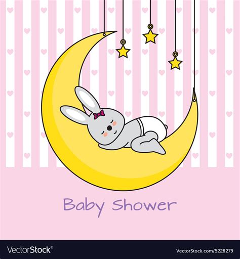 Rabbit Sleeping On The Moon Royalty Free Vector Image