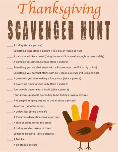 Outdoor Photo Scavenger Hunt Ideas For Adults Thanksgiving Scavenger