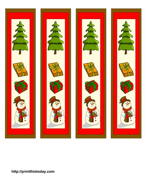 Free Printable Christmas Bookmarks