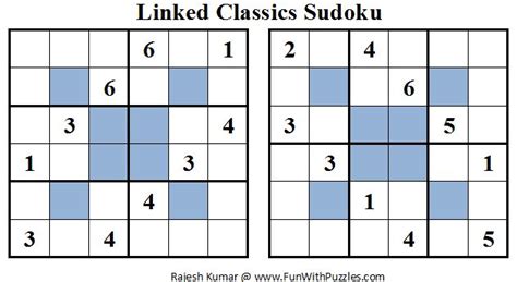 Linked Classics Sudoku Mini Sudoku Series 16 Printable Puzzles For