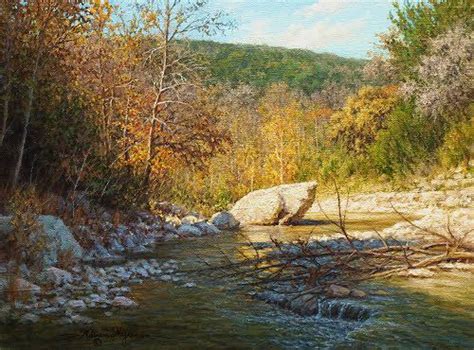 Realistic Landscape Oil Paintings Realistic Texas Hill Country Stream