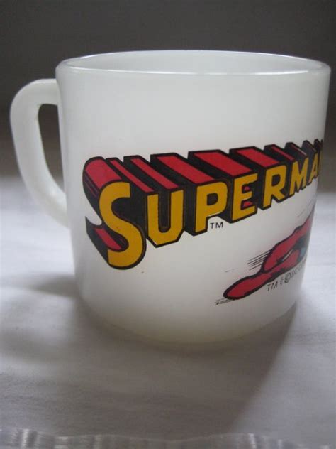 Vintage 1971 Superman Dc Comics Glass Mug Cup By Federal Glass