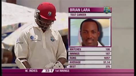 Brian Lara 400 Runs Against England Highest Individual Score In A Test Cricket History