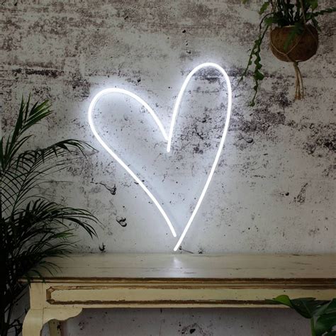 Neon Heart Light Heart Lights Light Red Cool Neon Signs Custom Neon