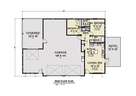 Barndominium Style House Plan 2 Beds 1 Baths 924 Sqft Plan 1070 173