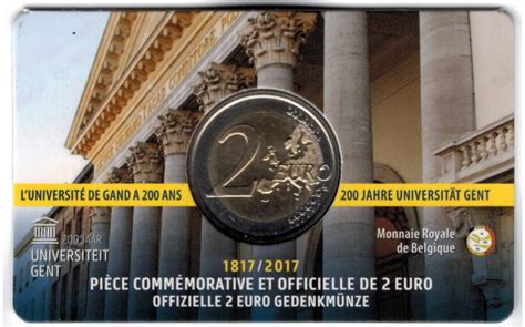 Belgium 2 Euro 2017 Ghent Coincard Dutch Special 2 Euro Coins