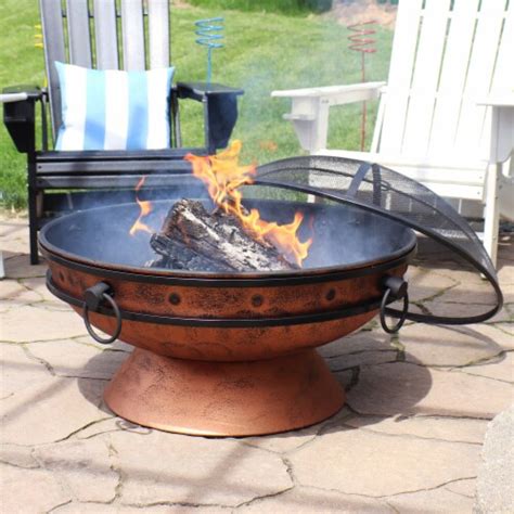 Sunnydaze 30 In Royal Cauldron Steel Fire Pit With Spark Screen