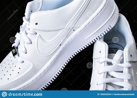 Zhytomyr Ukraine June 1 2020 Nike Air Force 1 Sage White Sneakers
