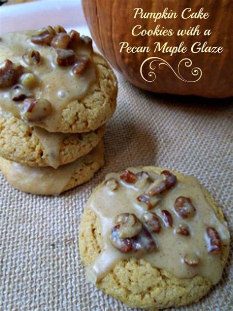 Pumpkin Cake Cookies With Maple Pecan Icing Miss Information