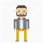 Pixels Guy Person Beard Male Icon Profile