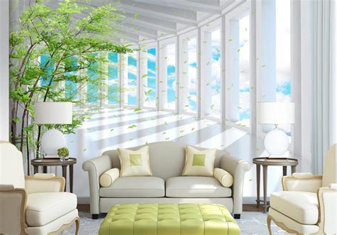 Modern elegant living room wallpaper beside the fireplace. Modern 3d wallpaper murals for living room 2019