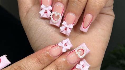 Uñas con lazos Ideas para el diseño de uñas coquette que se impone