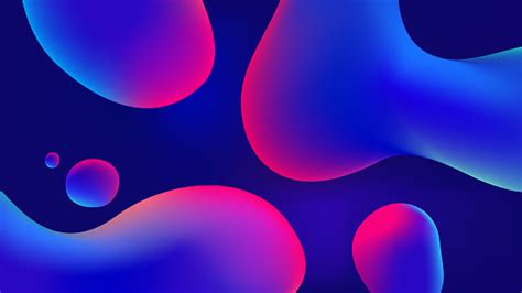 Fluid Colorful Gradient Shapes Composition Minimal Geometric Background