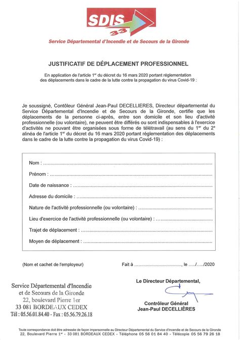 Cependant un couvre feu a été mis en place de 20h à 6h et pour circuler sur cette période il vous faudra l'attestation dérogatoire de déplacement. Attestation de déplacement dérogatoire