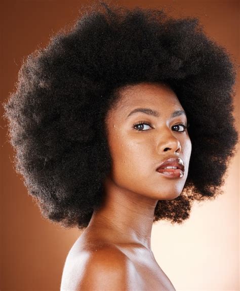 Premium Photo Natural Hair Beauty And Black Woman In Studio Portrait