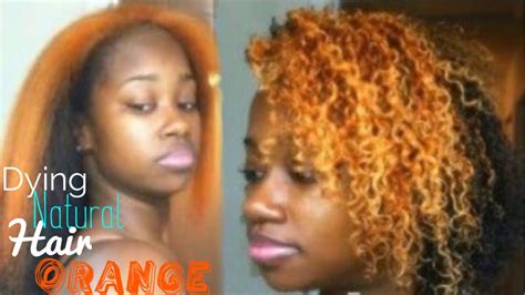 Dying Natural Hair Orangemini Length Check Youtube