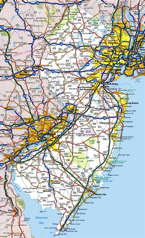Road Map Of New Jersey Time Zones Map World