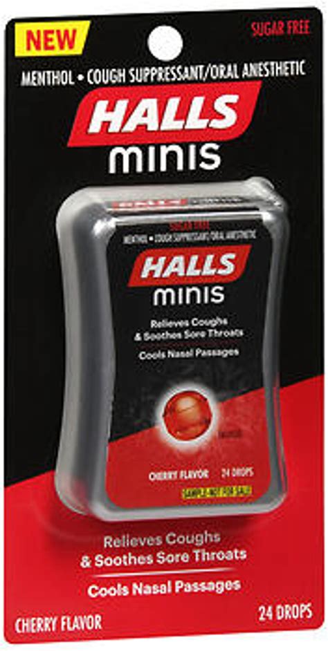 Halls Minis Sugar Free Cherry Flavor 24 Ct The Online Drugstore
