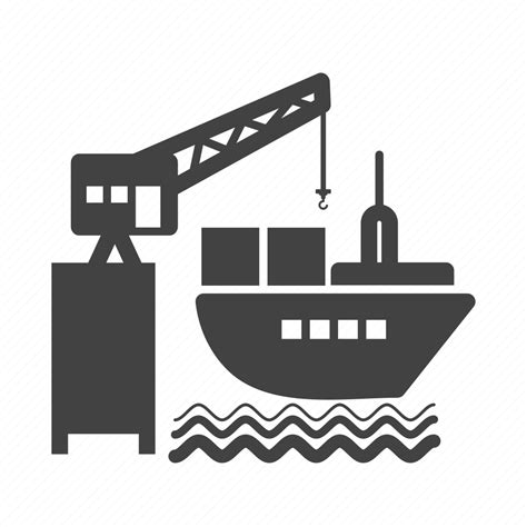 Cargo Container Delivery Industry Port Ship Shipping Icon