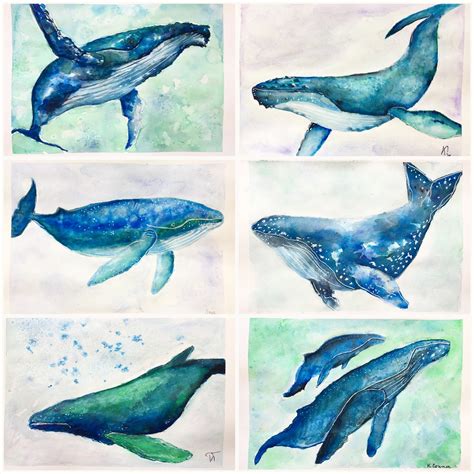 Art Room Britt Watercolor Whales