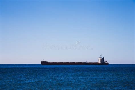 Empty Container Cargo Ship In Ocean Stock Image Image Of Shipping