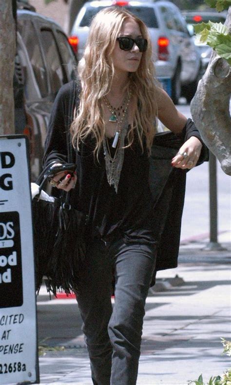 Olsens Anonymous Mary Kate Olsen Goes Boho In Black While In La