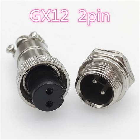 5pcslot Gx12 2 Gx12 2 Pin Diameter 12mm Male And Female Wire Panel