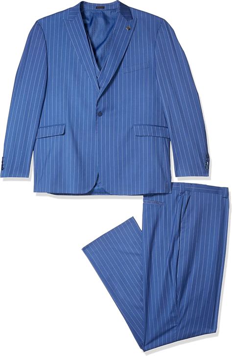stacy adams men s tall size 3 pc modern fit suit blue 50l at amazon men s clothing store