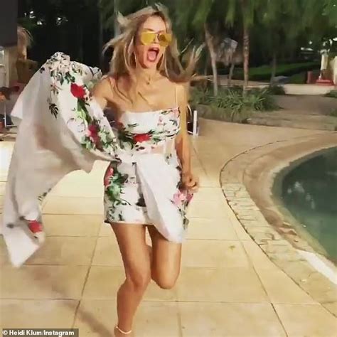 Heidi Klum Cant Stop Dancing As She Kicks Her Legs Up Beside The