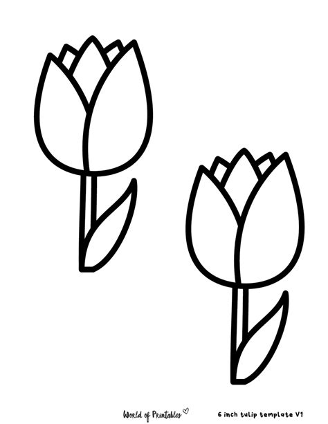 Tulip Template 40 Best Printables To Choose From World Of Printables