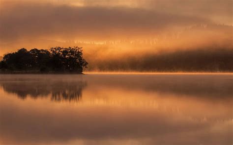 Early Morning Mist Reflected In The Water Mac Wallpaper Download
