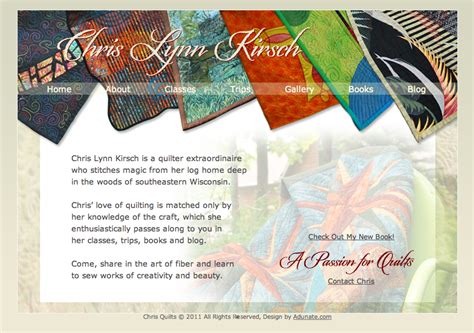 He's going to make a sound! Chris is a quilter extraordinaire! I did a website and ...