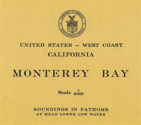 1948 Nautical Map Of Monterey Bay California Etsy