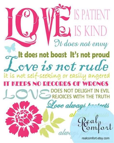 Coloring is all the rage and teens love it to! Love is Patient I Corinthians 13 Printable Art 8x10 by ...
