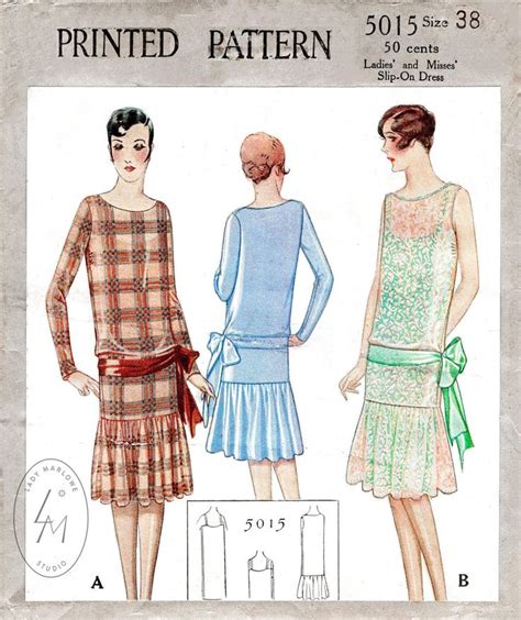 Vintage Sewing Pattern 1920s 20s Flapper Party Dress And Etsy Vintage