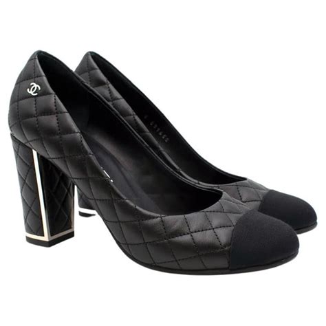 Chanel Shoe Black Peau De Soie Strappy 405 105 At 1stdibs Peau De