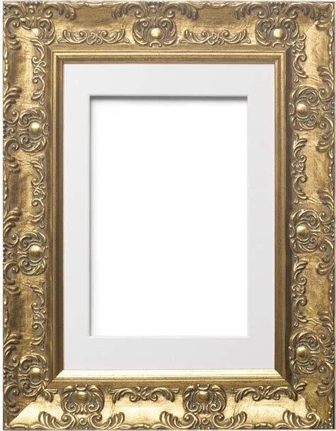 Paintings Frames Gold With White Mount Wide Ornate Muse Photoposter