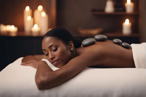 Premium Ai Image Young Black Woman Lying Face Down In A Massage Table