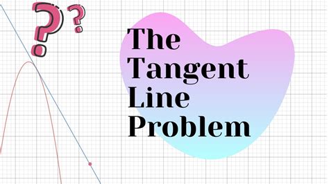 The Tangent Line Problem Youtube