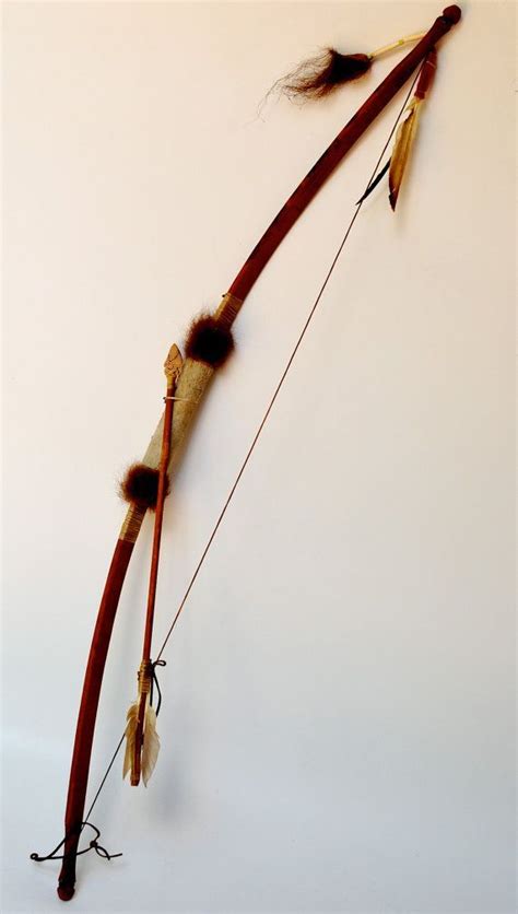Abenaki Indian Bow And Arrows Native American Indian Decorative Carved 48 Bow And Arrow