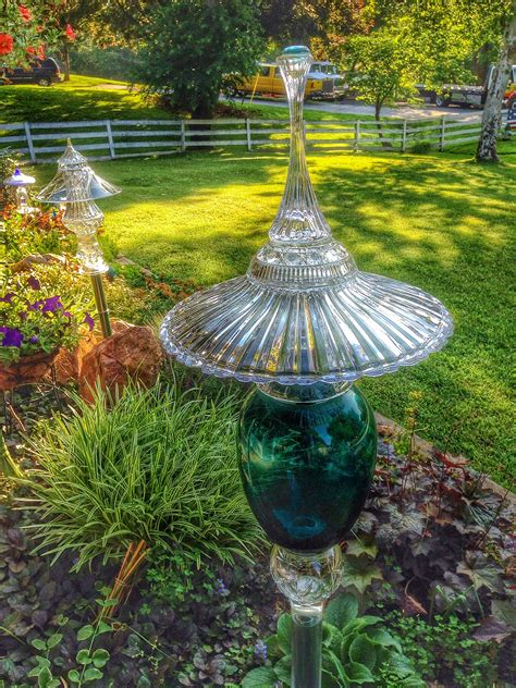 Glass Pagodas From Repurposed Glass Glass Garden Art
