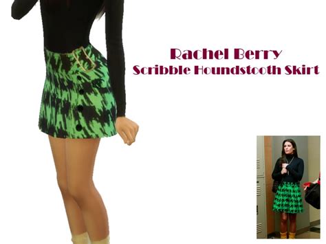 Simmi98xs Rachel Berry Scribble Houndstooth Skirt
