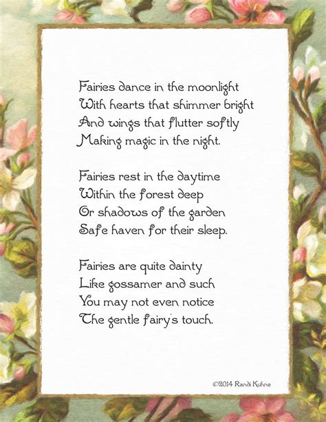 Fairies Dance In The Moonlight Original Fairy Poem Diy Etsy