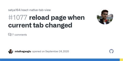 Reload Page When Current Tab Changed Issue Satya React Native Tab View Github