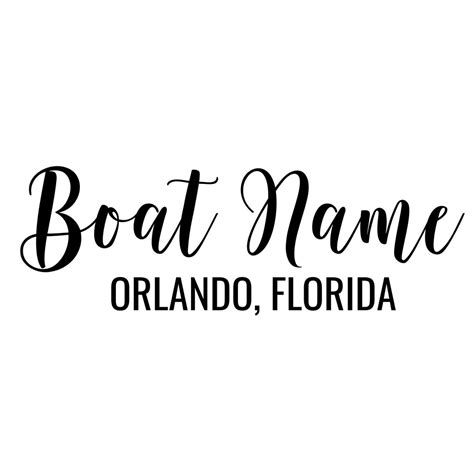 Custom Boat Name Decal With Hailing Port And State Permanent Marine Grade