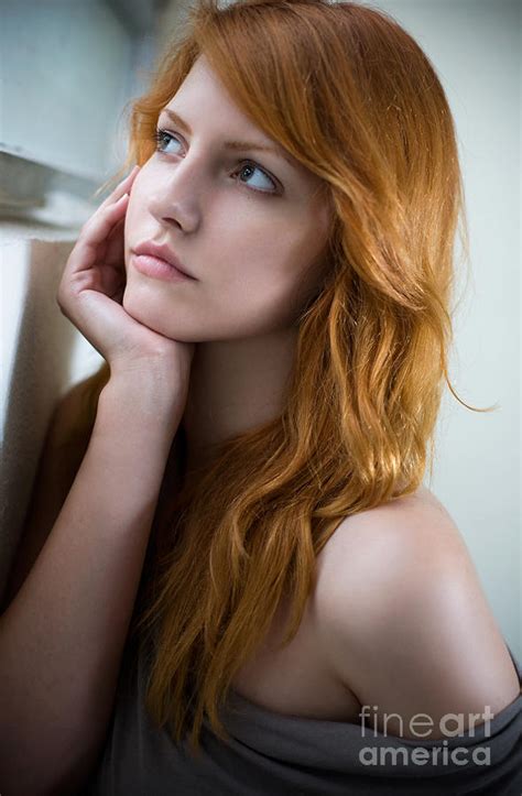 Romantic Portrait Of A Beautiful Redhead Girl Photograph By Alstair