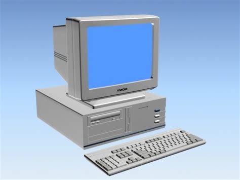 90s Desktop Computer 3d Model 3ds Max Files Free Download Modeling