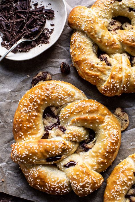 · welcoming in february with the best warm chocolate chip cookie stuffed soft pretzels. Chocolate Chip Cookie Stuffed Soft Pretzels. - Half Baked ...
